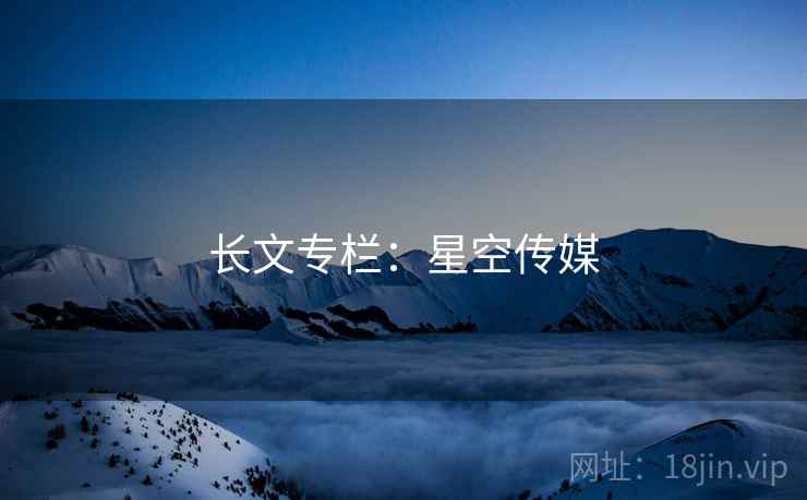 长文专栏:星空传媒